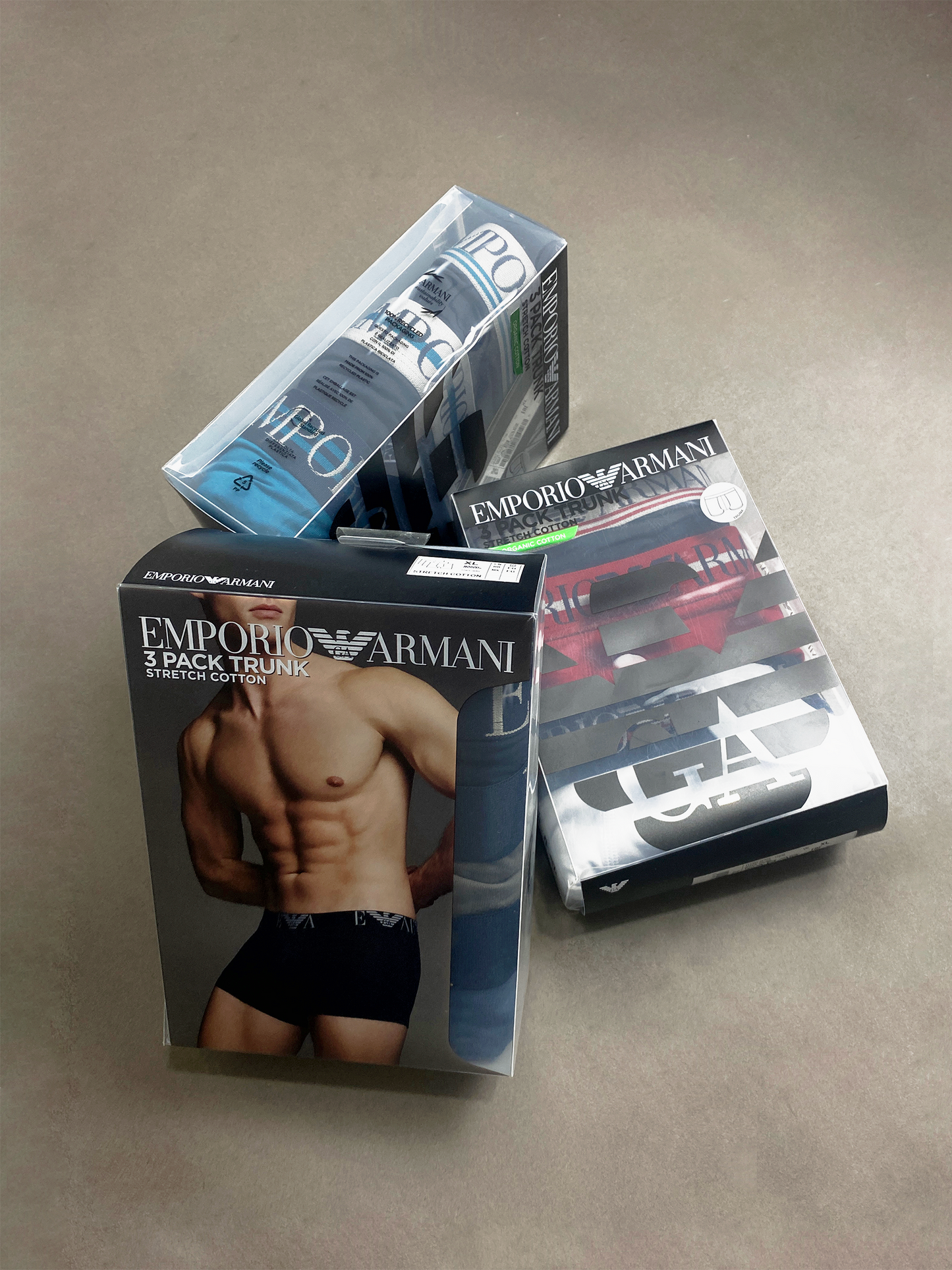 Pack de 3 boxers Emporio Armani multicores